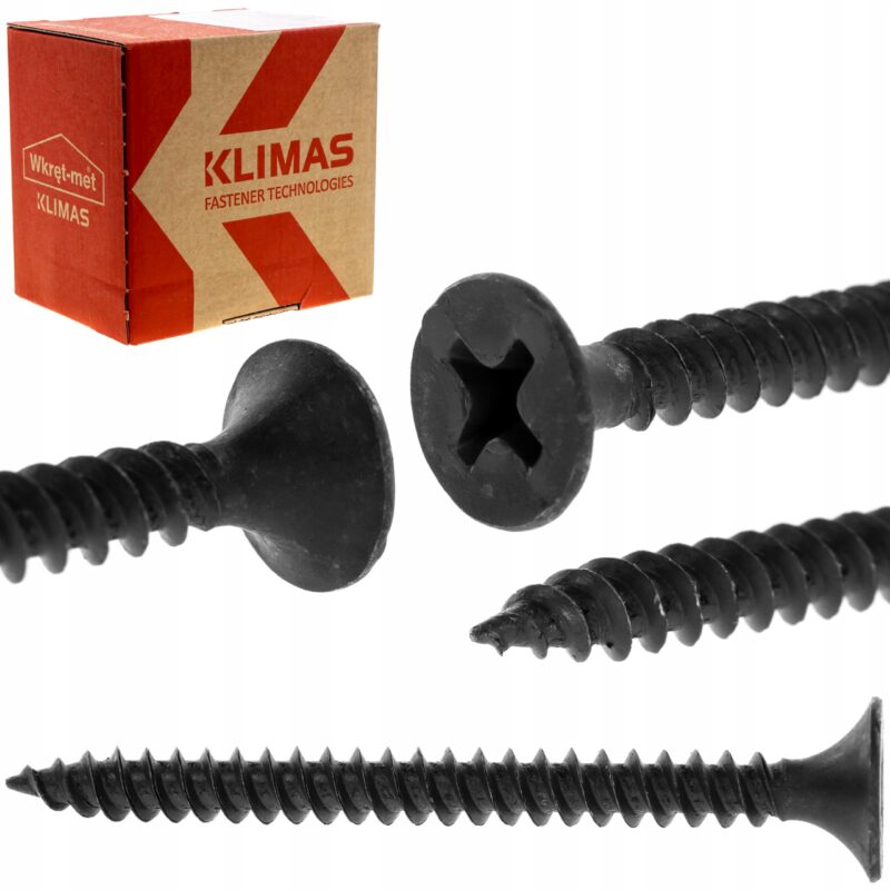 Wkręt do mocowania płyt G-K do podłoży stal. 3,5 x 55 mm 500 szt. WKRĘT-MET