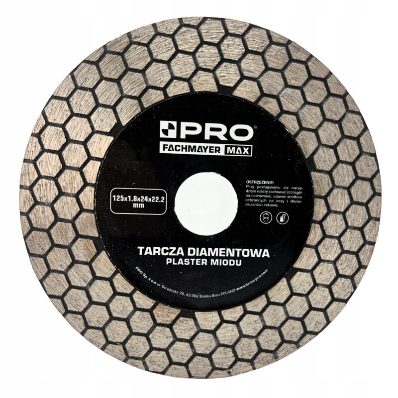 image-1562.jpeg TARCZA DIAMENTOWA PLASTER MIODU 125x1.8x24x22.2