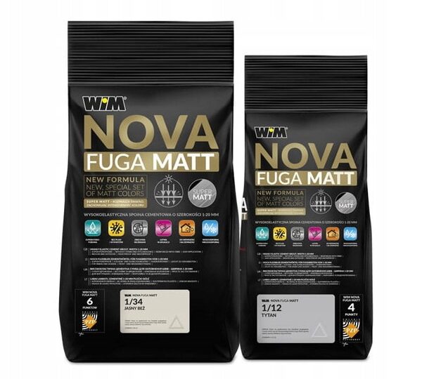 WIM NOVA FUGA MATT ZAPRAWA DO FUGOWANIA 5 KG - MANHATTAN 1/10