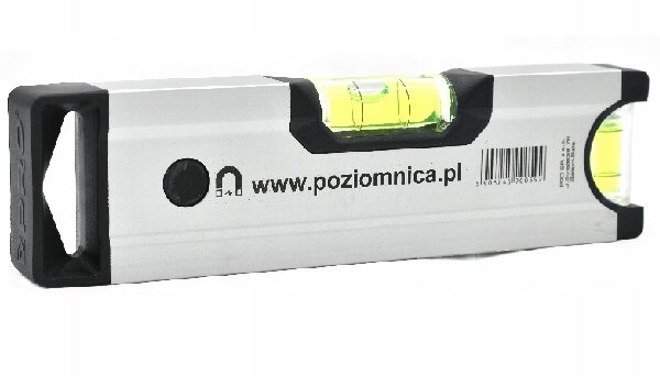 POZIOMNICA PRO600 ANOD. SREBRNA MAGN. 18 CM