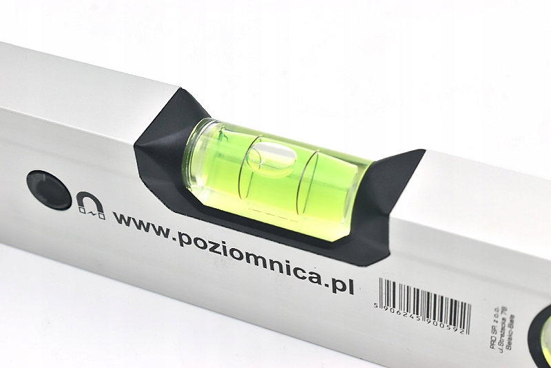 POZIOMNICA PRO600 ANOD. SREBRNA MAGN. 18 CM