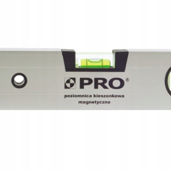 POZIOMNICA PRO600 ANOD. SREBRNA MAGN. 18 CM
