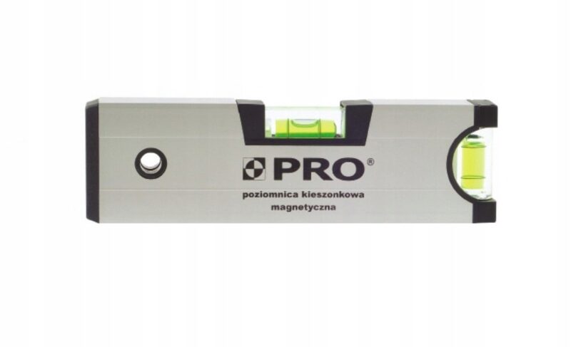 POZIOMNICA PRO600 ANOD. SREBRNA MAGN. 18 CM