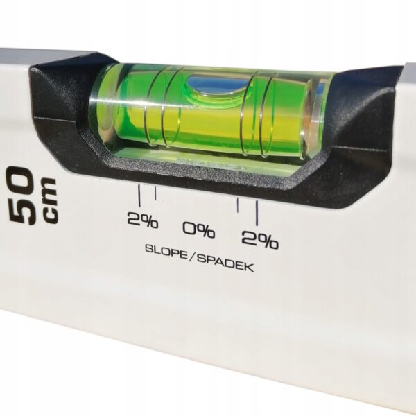 POZIOMNICA PRO600 Plus, biała, libella 2% 180cm