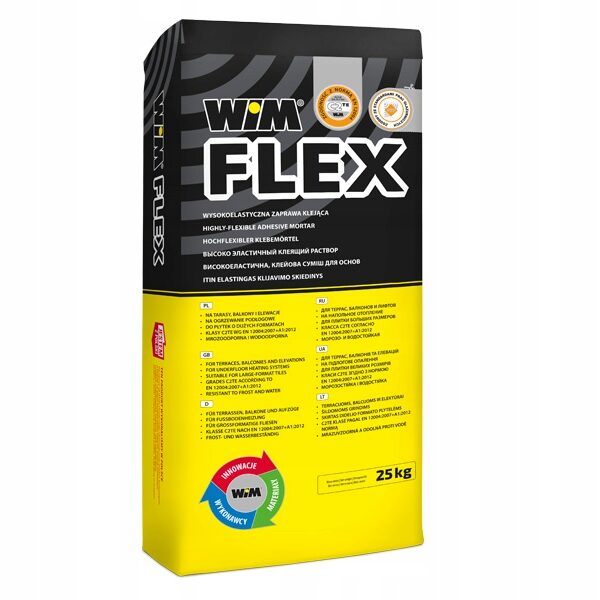 WIM FLEX WYSOKO ELASTYCZNA ZAPRAWA KLEJĄCA 25 KG
