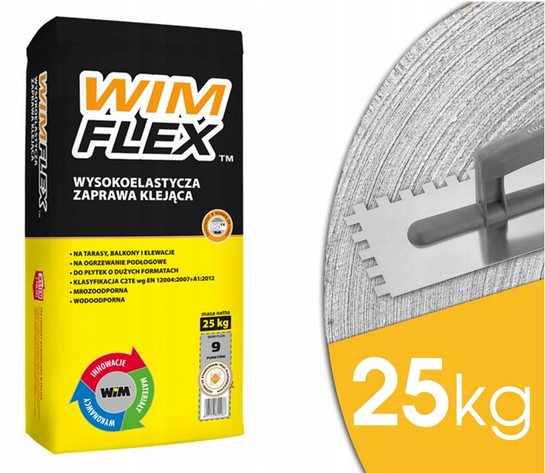 WIM FLEX WYSOKO ELASTYCZNA ZAPRAWA KLEJĄCA 25 KG