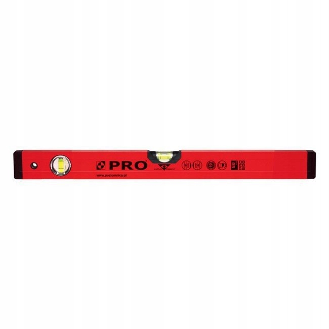 POZIOMNICA PRO600 MAL. CZERWONA MAGN. 150 CM