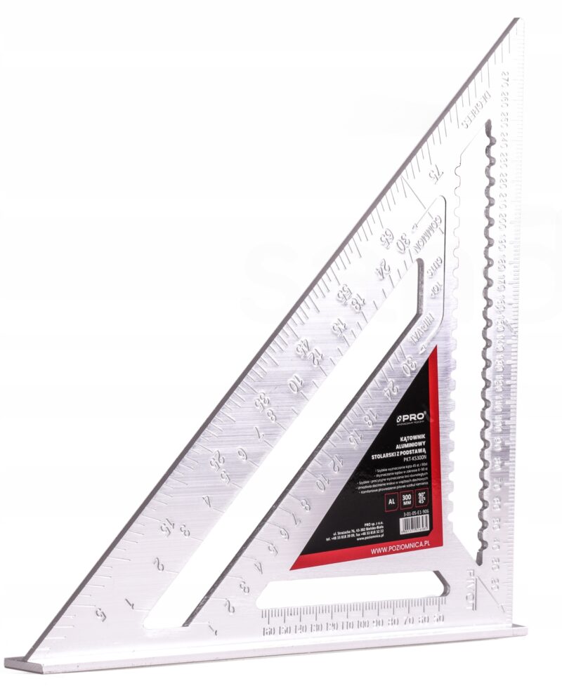 image-3065.jpeg KĄTOWNIK ALUMINIOWY STOLARSKI Z PODSTAWĄ 300mm PRO