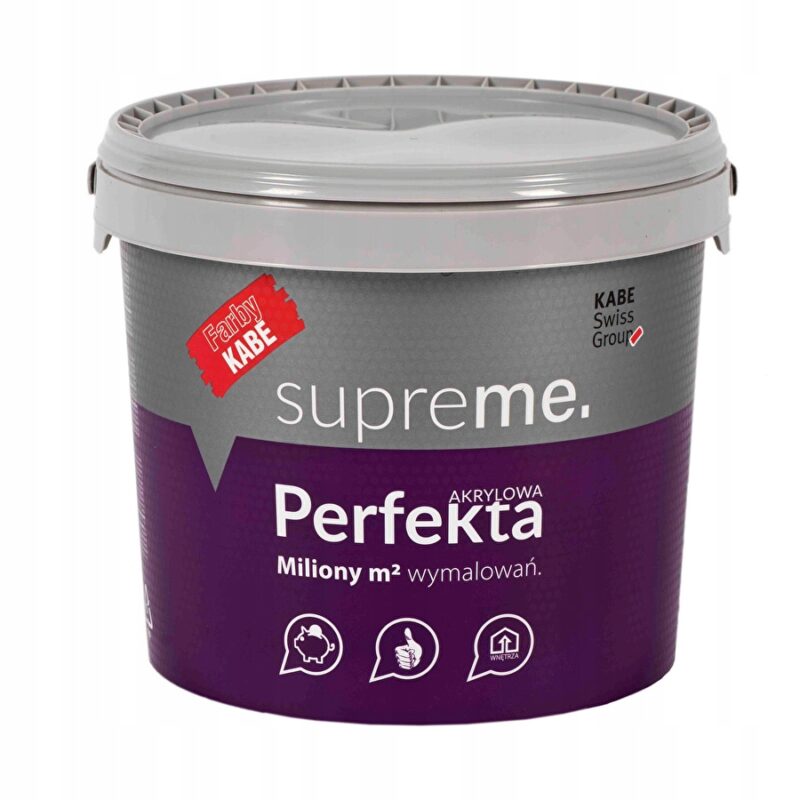 Farba akrylowa ścienna Kabe Perfekta Supreme 10 l biały