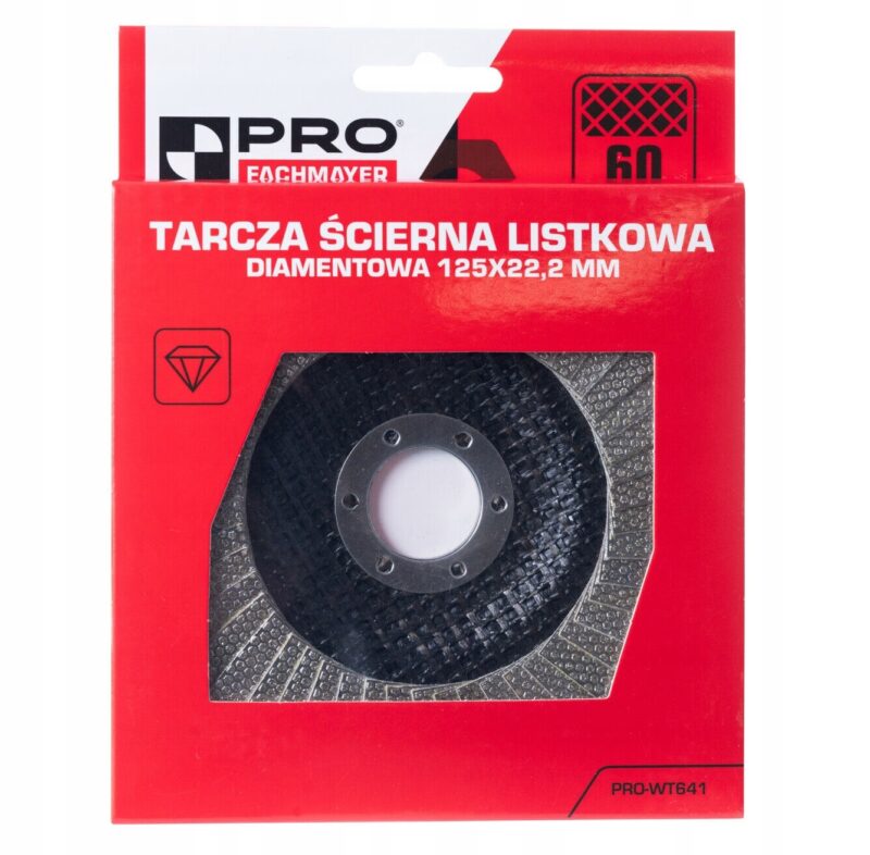 TARCZA ŚCIERNA LISTKOWA DIAMENTOWA GRAN. 60 x125MM PRO