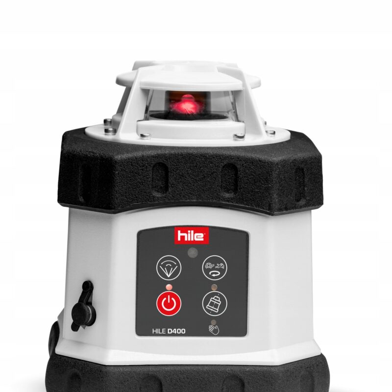 Niwelator Rotacyjny Laserowy Hile by PRO D400 Etui Detektor Pilot