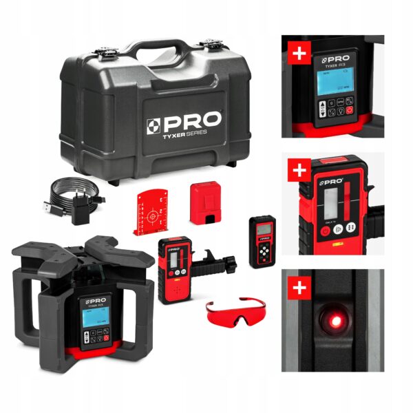 image-3677.jpeg Laserowy Niwelator Rotacyjny TYXER R3 (cyfrowy, czerwona wiązka) PRO
