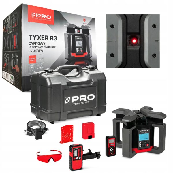 image-3680.jpeg Laserowy Niwelator Rotacyjny TYXER R3 (cyfrowy, czerwona wiązka) PRO