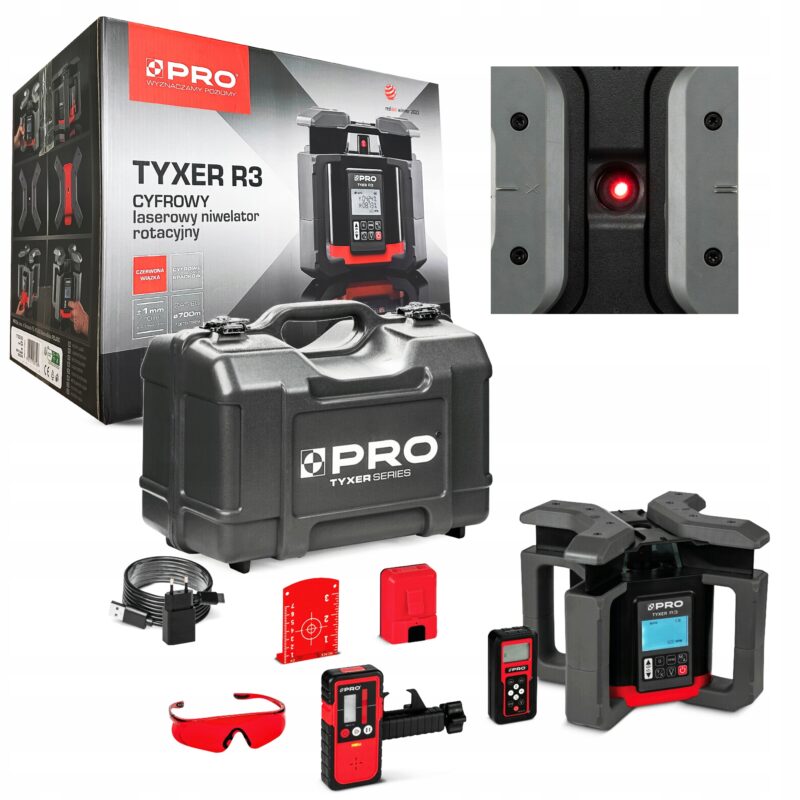 image-3680.jpeg Laserowy Niwelator Rotacyjny TYXER R3 (cyfrowy, czerwona wiązka) PRO