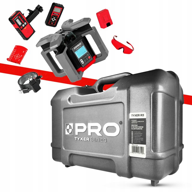 image-3683.jpeg Laserowy Niwelator Rotacyjny TYXER R3 (cyfrowy, czerwona wiązka) PRO