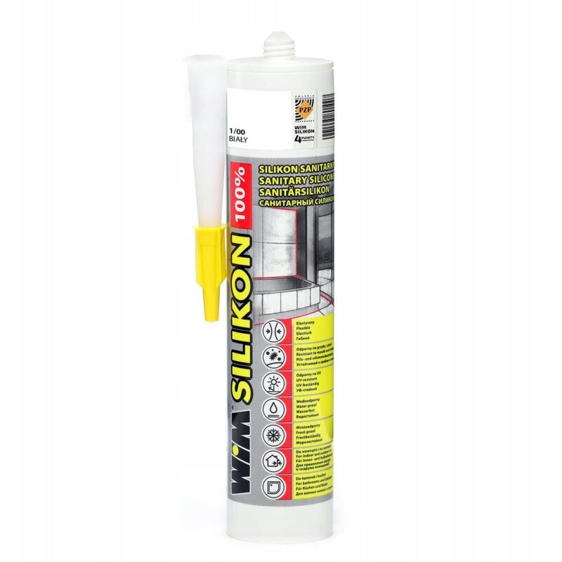 WIM SILIKON SANITARNY 1/00 310ML BIAŁY