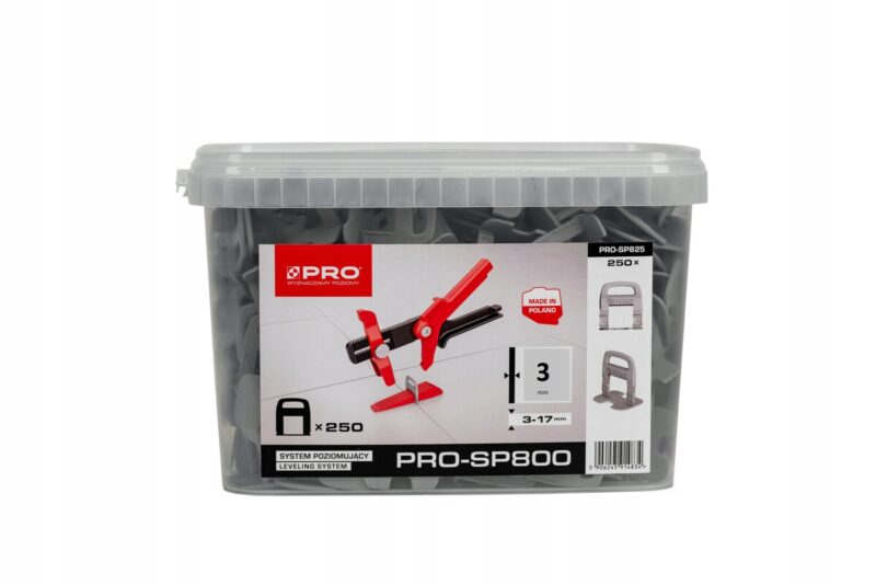 image-515.jpeg SYSTEM POZIOMUJĄCY PRO-SP 800 3MM KLIPSY 250 SZT WIADRO 5L