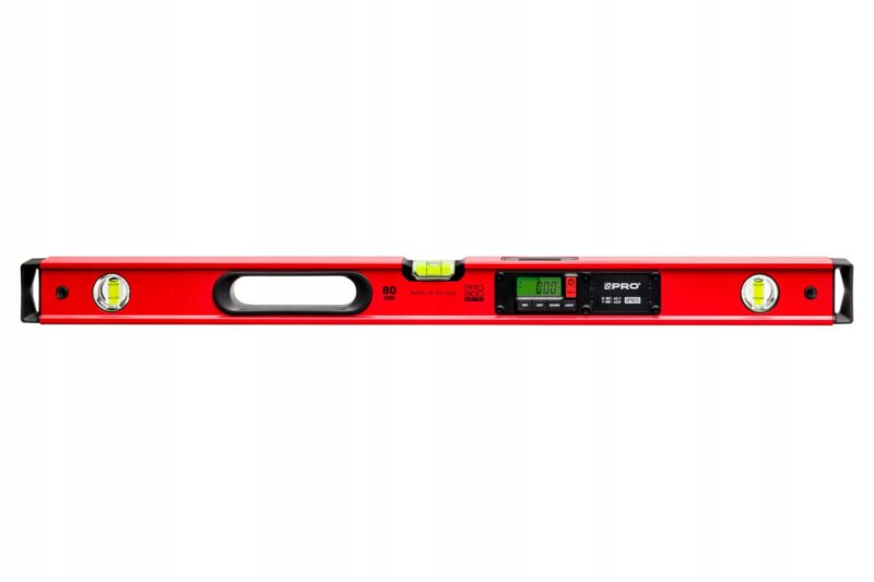 POZIOMNICA ELEKTRONICZNA IP65, PRO900 DIGITAL 80 CM CZERWONA (Z POKROWCEM)