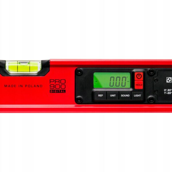 POZIOMNICA ELEKTRONICZNA IP65, PRO900 DIGITAL 80 CM CZERWONA (Z POKROWCEM)