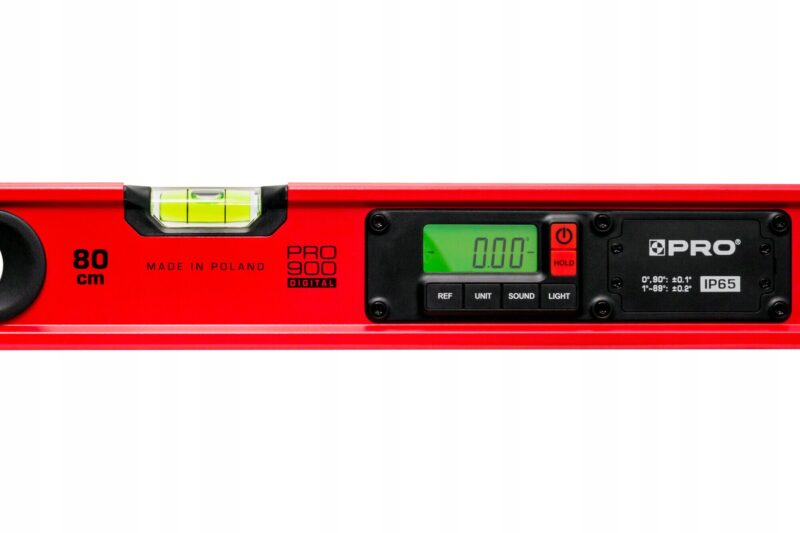POZIOMNICA ELEKTRONICZNA IP65, PRO900 DIGITAL 80 CM CZERWONA (Z POKROWCEM)